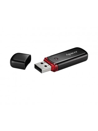 ფლეშ მეხსიერება: Apacer AH333 64GB USB 2.0 Flash Drive Black - AP64GAH333B-1