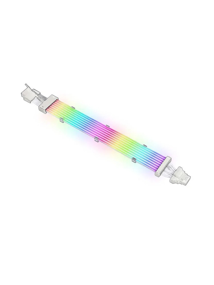 PSU კაბელის დამაგრძელებელი: Asiahorse RGB DualSR 12pin 4pin 1to1 White