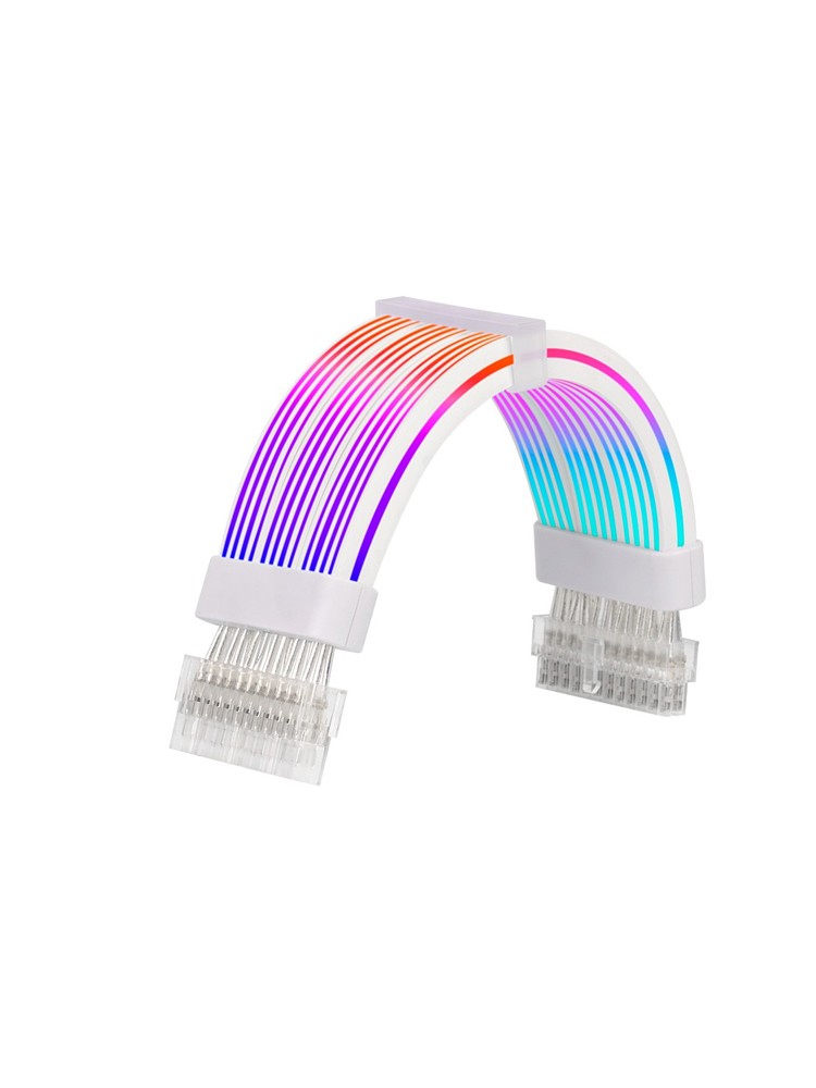 PSU კაბელის დამაგრძელებელი: Asiahorse RGB DualSR 24pin White