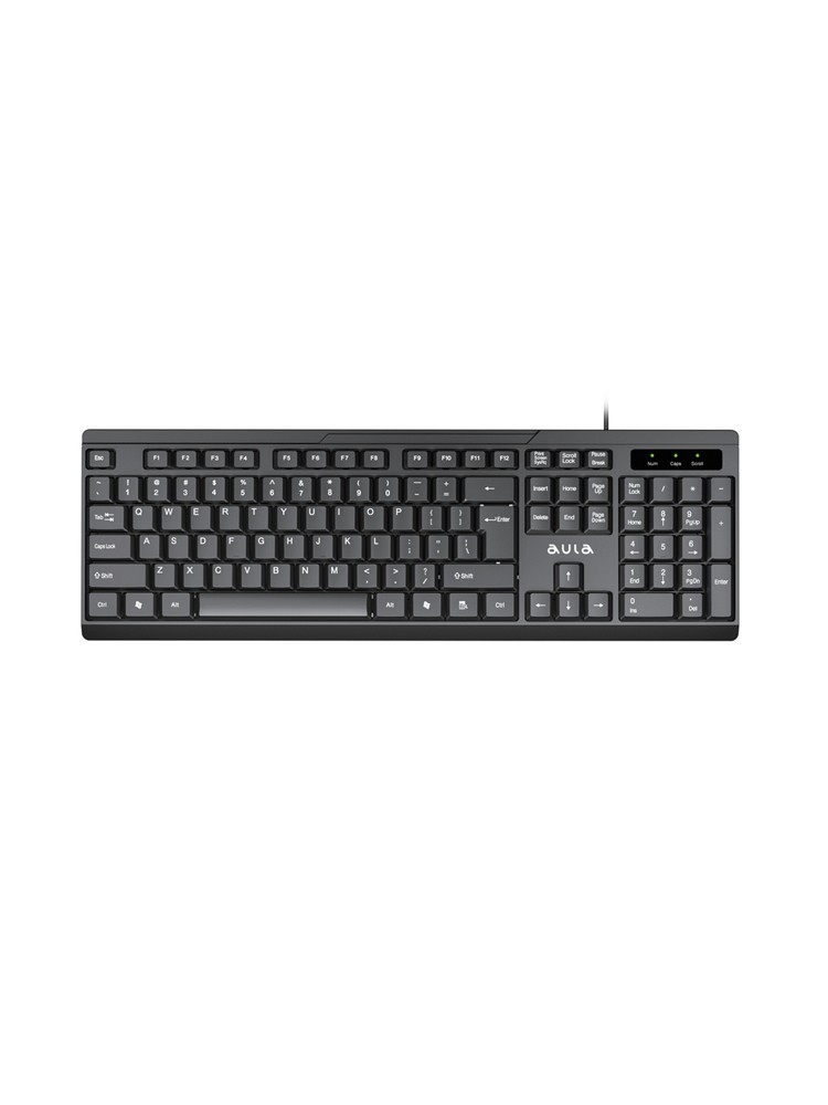 კლავიატურა: AULA AK205 Wired Keyboard Black