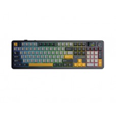 კლავიატურა: AULA F108PRO RGB Wireless Mechanical Keyboard Gray/Yellow (Reaper switch)