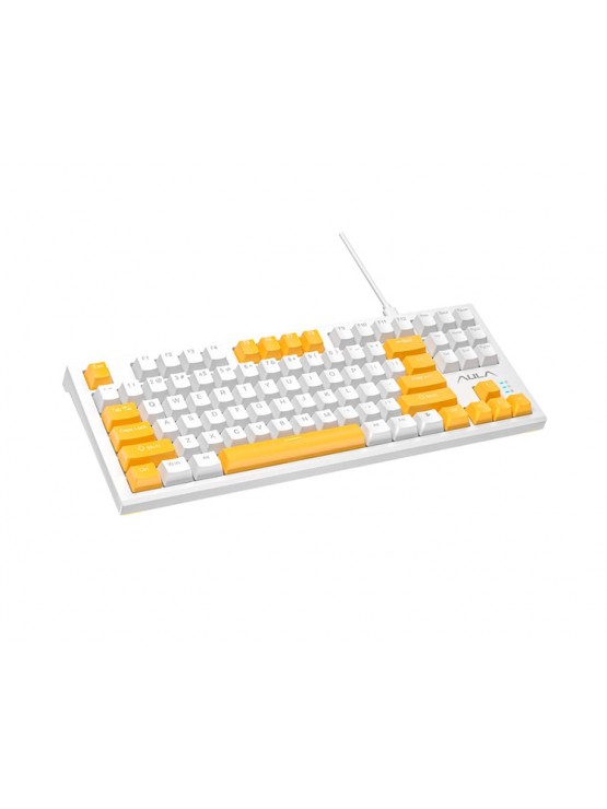 კლავიატურა: AULA F3032 LED Wired Gaming Mechanical Keyboard White (Red Switch)