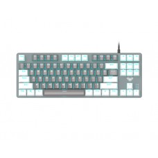 კლავიატურა: AULA F3287 RGB Wired Gaming Mechanical Keyboard Grey/White keycaps (Blue Switch)