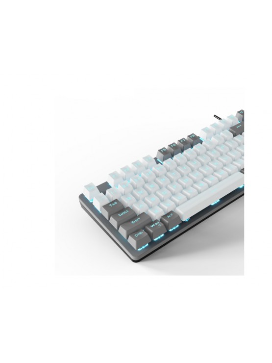 კლავიატურა: AULA F3287 RGB Wired Gaming Mechanical Keyboard Grey/White keycaps (Blue Switch)