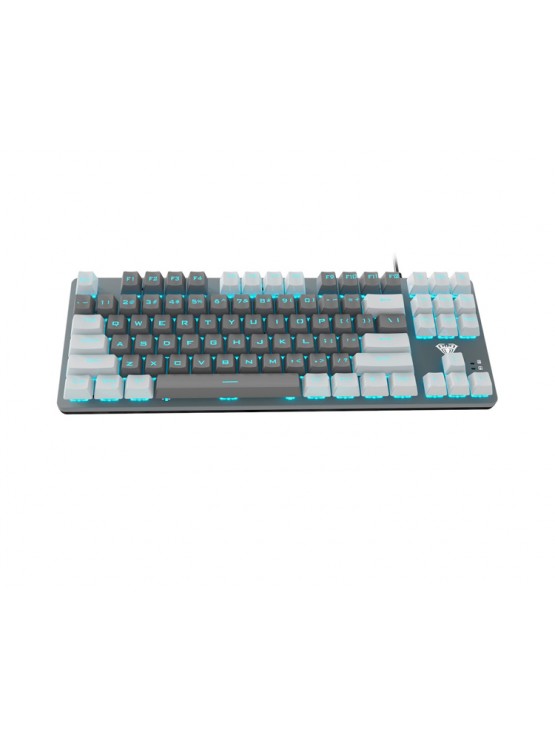 კლავიატურა: AULA F3287 RGB Wired Gaming Mechanical Keyboard Grey/White keycaps (Blue Switch)
