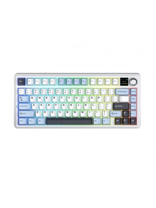 კლავიატურა: AULA F75MAX Gasket Wireless Mechanical Keyboard Glacier Blue/White/Purple (Reaper Switch)