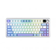 კლავიატურა: AULA F75MAX Gasket Wireless Mechanical Keyboard White/Blue/Purple (Reaper Switch)