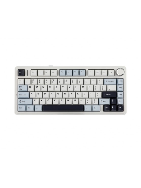 კლავიატურა: AULA F75 Gasket Wireless Mechanical Keyboard Blue/White/Purple (Reaper Switch)