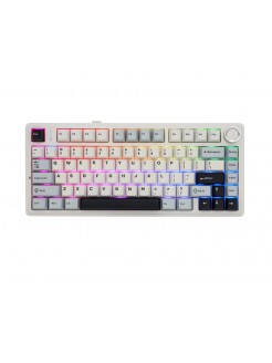 კლავიატურა: AULA F75 Gasket Wireless Mechanical Keyboard Blue/White/Purple (Reaper Switch)