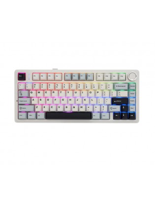 კლავიატურა: AULA F75 Gasket Wireless Mechanical Keyboard Blue/White/Purple (Reaper Switch)