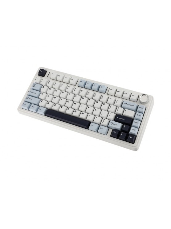 კლავიატურა: AULA F75 Gasket Wireless Mechanical Keyboard Blue/White/Purple (Reaper Switch)