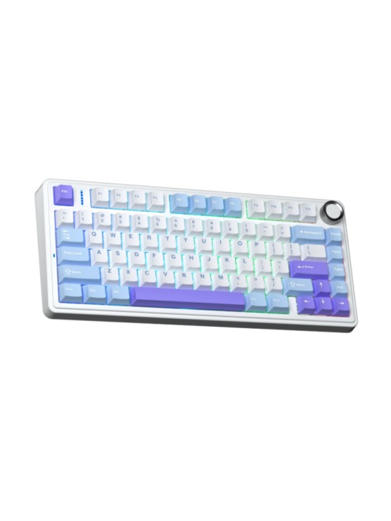 კლავიატურა: AULA F75 Wireless Mechanical Keyboard Gradient White/Blue/Purple (Star Vector Switch)