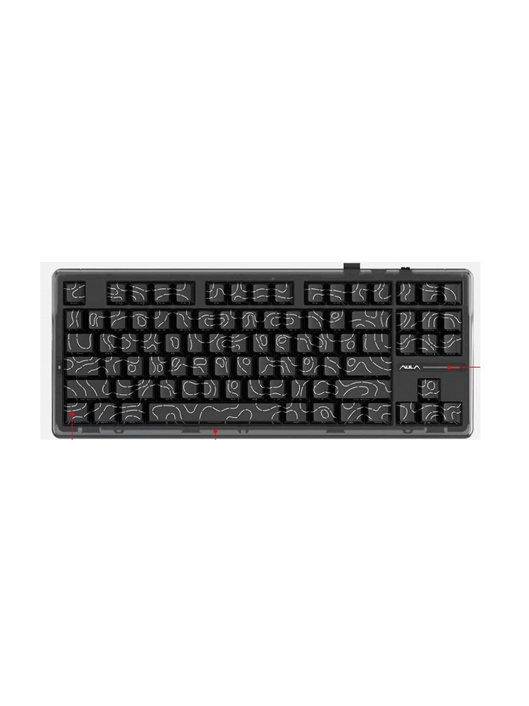 კლავიატურა: AULA F87 PRO RGB Mechanical Gaming Keyboard Black Gradient (Kayhua Intelligent Switch)