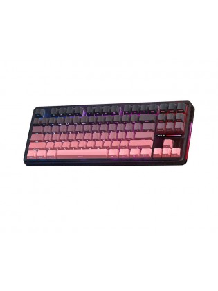 კლავიატურა: AULA F87pro Rechargeable Wireless Mechanical Keyboard side-engraved keycaps Black/Pink gradient (Kayhua Intelligent Switch)