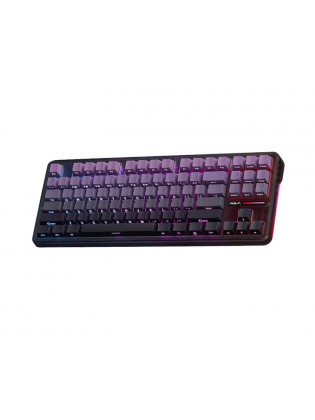 კლავიატურა: AULA F87pro Rechargeable Wireless Mechanical Keyboard side-engraved keycaps Gradient purple (Gray wood switch V4)