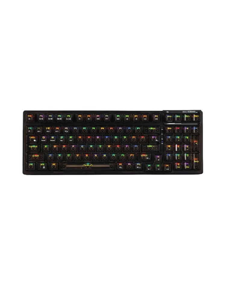 კლავიატურა: AULA F98 RGB Wireless Gaming Mechanical Keyboard Black