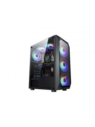 ქეისი: AULA FZ004 4x120mm ARGB Fans Mid Tower Black