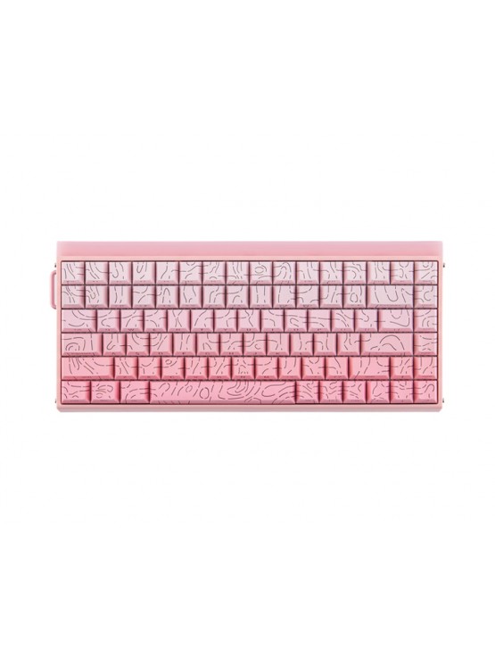 კლავიატურა: AULA HERO 84 RGB Wired Gaming Keyboard side-engraved keycaps Gradient Pink (Dragon King Magnetic Switch)
