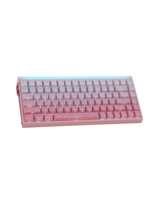 კლავიატურა: AULA HERO 84 RGB Wired Gaming Keyboard side-engraved keycaps Gradient Pink (Dragon King Magnetic Switch)