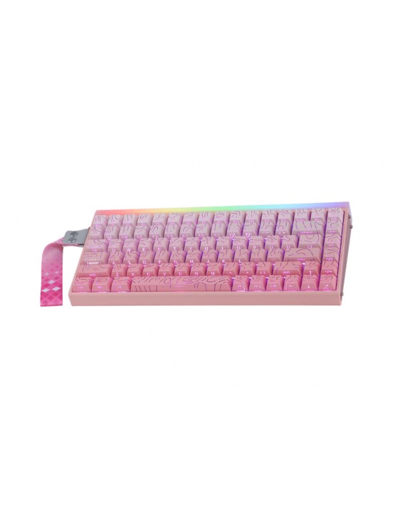 კლავიატურა: AULA HERO 84 RGB Wired Gaming Keyboard side-engraved keycaps Gradient Pink (Dragon King Magnetic Switch)