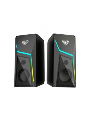 დინამიკი: AULA N-521 2.0 Wired RGB Gaming Speakers 6W Black