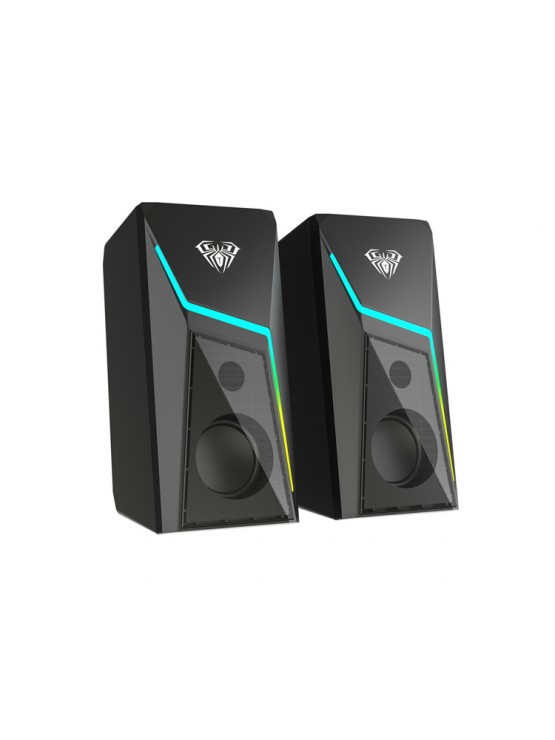 დინამიკი: AULA N-521 2.0 Wired RGB Gaming Speakers 6W Black