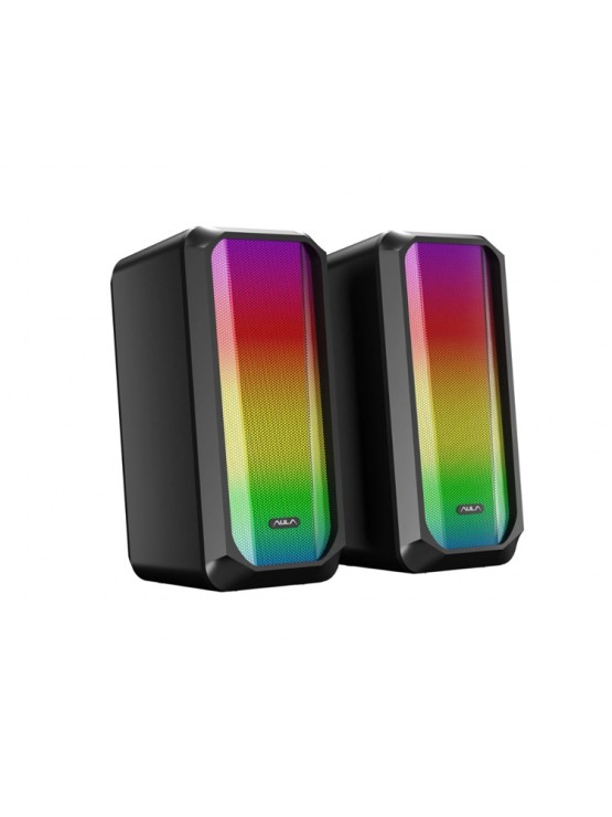დინამიკი: AULA N-600 RGB Gaming Desktop Speaker 6W Black