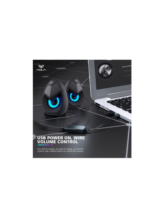 დინამიკი: AULA N-69 Gaming Desktop Speaker 6W Black