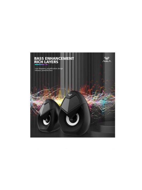 დინამიკი: AULA N-69 Gaming Desktop Speaker 6W Black