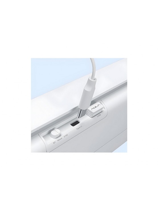 კლავიატურა: AULA S100Pro Rechargeable Wireless Mechanical Keyboard White/Blue/Dark Purple (Red Switch)