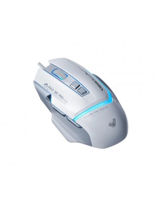 მაუსი: AULA S12 Pro Wired RGB Gaming Mouse White/Gray