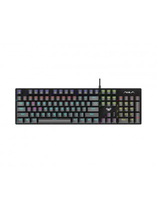 კლავიატურა: AULA S2022 RGB Wired Gaming Mechanical Keyboard Black (Blue Switch)