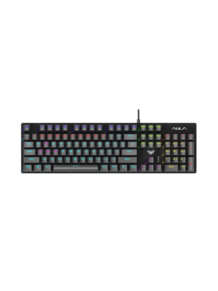 კლავიატურა: AULA S2022 RGB Wired Gaming Mechanical Keyboard Black (Blue Switch)