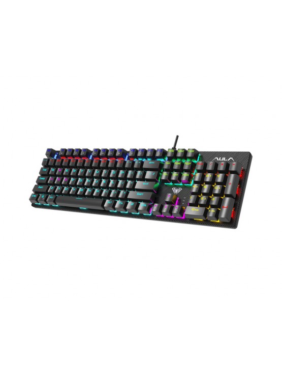 კლავიატურა: AULA S2022 RGB Wired Gaming Mechanical Keyboard Black (Blue Switch)