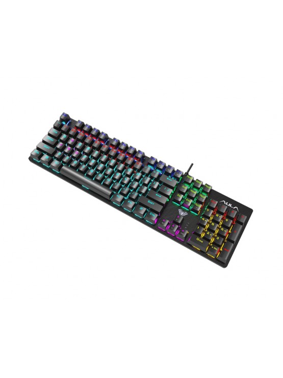 კლავიატურა: AULA S2022 RGB Wired Gaming Mechanical Keyboard Black (Blue Switch)