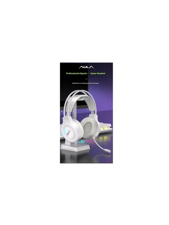 ყურსასმენი: AULA S606 RGB Wired Gaming Headset White