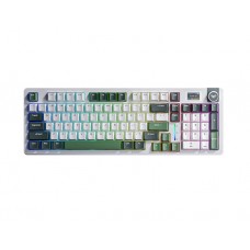 კლავიატურა: AULA S98PRO RGB Wireless Mechanical Keyboard Dark green/Milky White/Green (Gray wood switch)