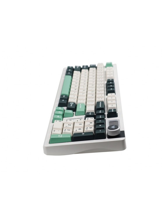 კლავიატურა: AULA S98PRO RGB Wireless Mechanical Keyboard Dark green/Milky White/Green (Gray wood switch)