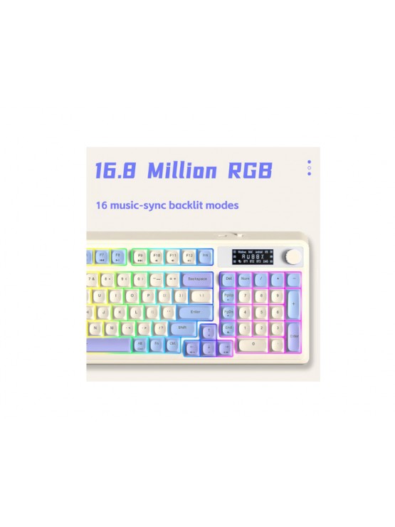 კლავიატურა: AULA S99PRO RGB Membrane Gaming Keyboard Blue/Yellow/Purple