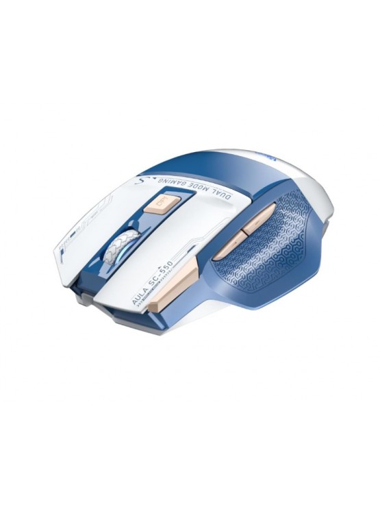 მაუსი: AULA SC550 E-sports Gaming Wireless Dual Mode Mouse Grey/Blue