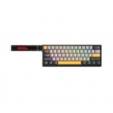 კლავიატურა: AULA WIN60 HE MAX RGB Wired Gaming Keyboard Dark Grey/Light gray/Yellow (Wing Chun Magnetic Switch)