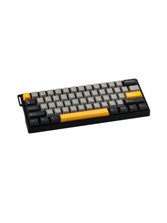 კლავიატურა: AULA WIN60 HE MAX RGB Wired Gaming Keyboard Dark Grey/Light gray/Yellow (Wing Chun Magnetic Switch)