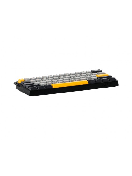 კლავიატურა: AULA WIN60 HE MAX RGB Wired Gaming Keyboard Dark Grey/Light gray/Yellow (Wing Chun Magnetic Switch)