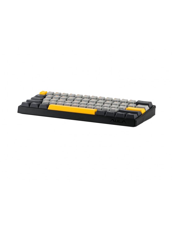 კლავიატურა: AULA WIN60 HE MAX RGB Wired Gaming Keyboard Dark Grey/Light gray/Yellow (Wing Chun Magnetic Switch)