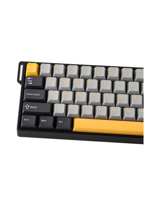 კლავიატურა: AULA WIN60 HE MAX RGB Wired Gaming Keyboard Dark Grey/Light gray/Yellow (Wing Chun Magnetic Switch)