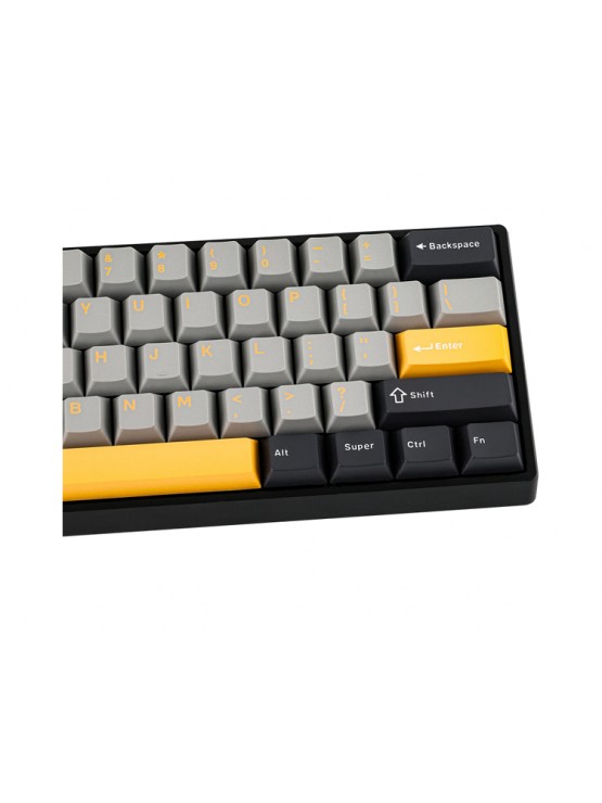 კლავიატურა: AULA WIN60 HE MAX RGB Wired Gaming Keyboard Dark Grey/Light gray/Yellow (Wing Chun Magnetic Switch)