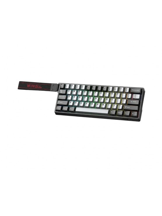 კლავიატურა: AULA WIN60 HE Pro Edition RGB Wired Gaming Keyboard Light Grey/Dark gray (Xingyi Magnetic Switch)