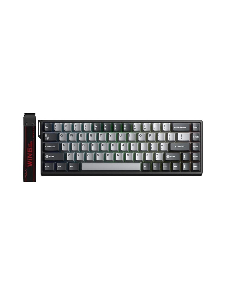 კლავიატურა: AULA WIN68 HE Pro RGB Wired Gaming Keyboard Light Grey/Dark grey (Meteor Magnetic Switch)