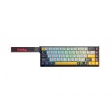 კლავიატურა: AULA WIN68 HE MAX RGB Wired Gaming Keyboard dark Grey/light grey/Yellow (Wing Chun Magnetic Switch)