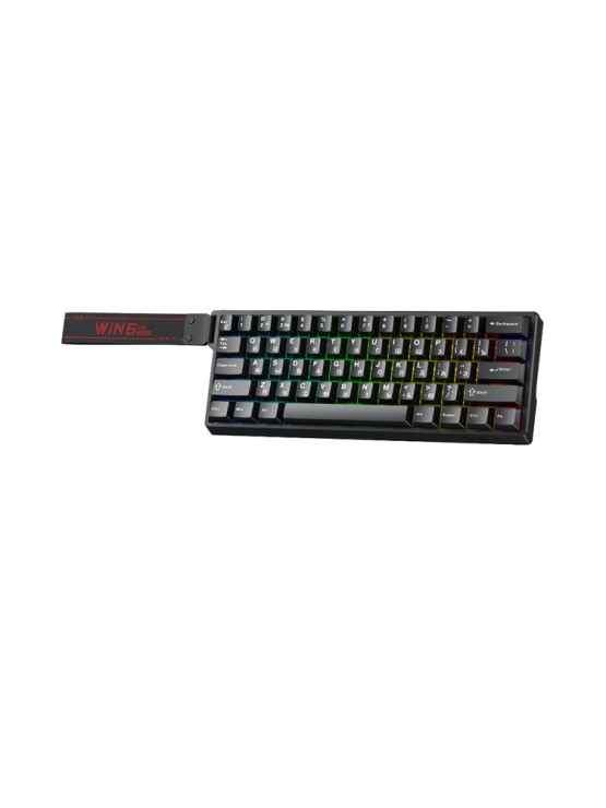 კლავიატურა: AULA WIN60 HE RGB Wired Gaming Keyboard Black (Graywood Magnetic Switch)